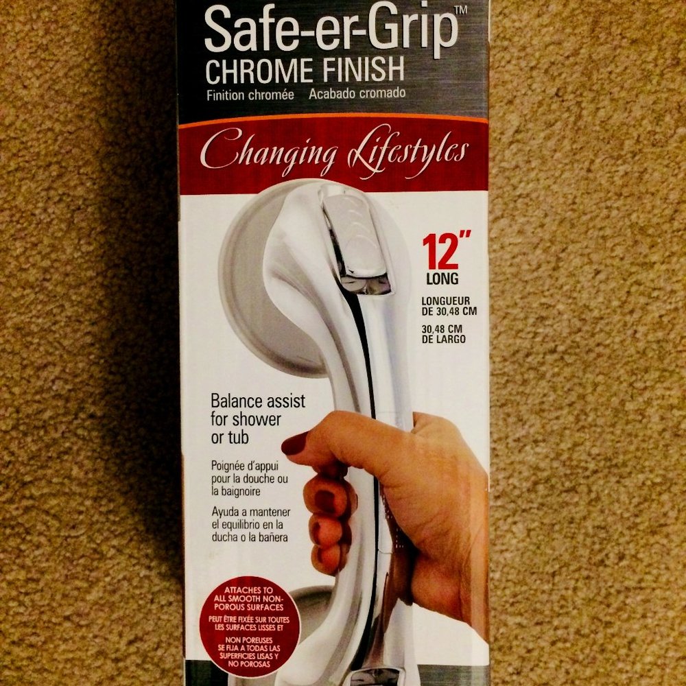 $6 SALE - Safer-er-Grip Chrome Finish 12", Brand New in Box